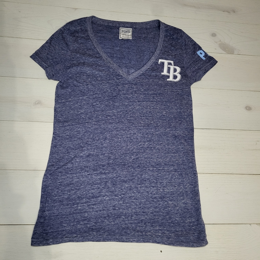 Y2k PINK Victoria's Secret Tampa Bay Rays " Strike em Out" Baseball T-Shirt.